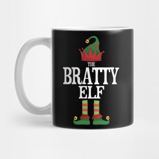 Bratty Elf Matching Family Group Christmas Party Pajamas Mug